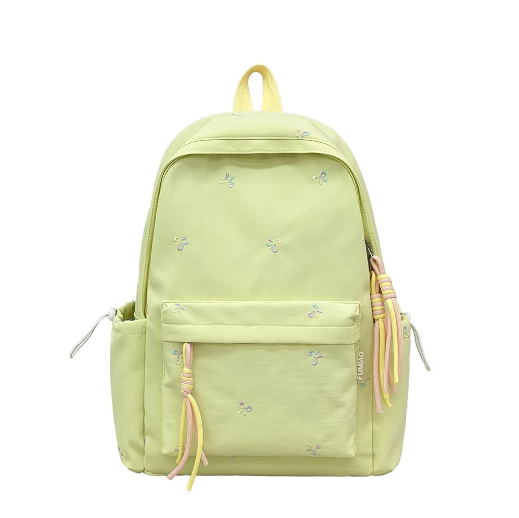 Schoolbagins style student schoolbag women's new high-value fresh and sweet candy-colored bow backpack lightweight backpack