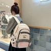 Color Block Backpack Women College Style Schoolbag Junior High School Student Backpack