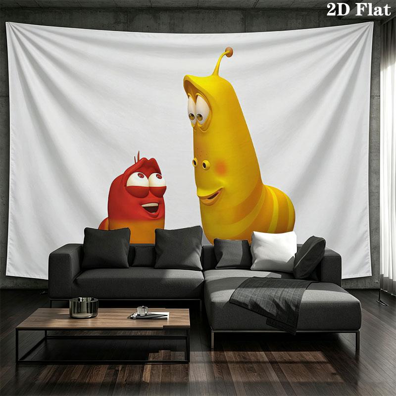 Larva Art Wall tapestry, aesthetic printed fabric blanket, suitable for bedroom, living room, and home decor.