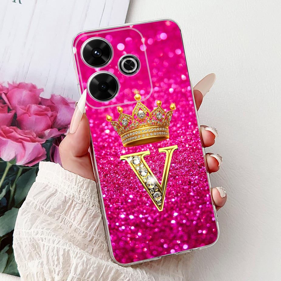 For Xiaomi Redmi 13 Case New Letters Cover 6.79'' Clear Silicone Soft TPU Phone Case For Xiaomi Redmi 13 Redmi13 Back Cover Bags