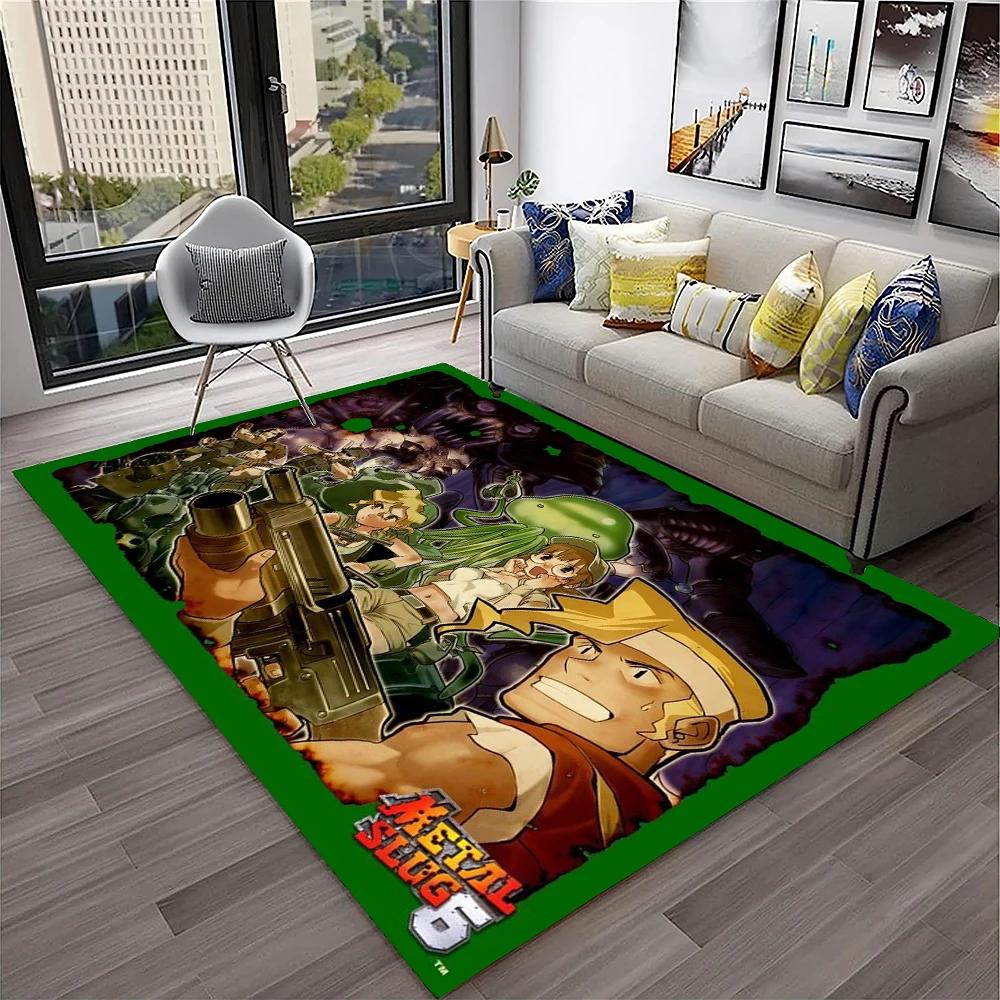 Retro Game Metal Slug Gamer Cartoon Carpet Rug for Home Living Room Bedroom Sofa Doormat Decor,kids Area Rug Non-slip Floor Mat