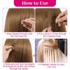 Hair Extension Pliers, 3-Hole Hair Extension Tools Set with 2PCS Clamp for Micro Nano Rings, Pink Tool for Extension Application Removal