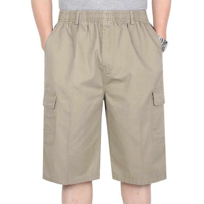

Большие размеры мужские шорты карго хлопковые брюки Five Point ниже колена шорты свободного кроя мужские рабочие шорты спортивные повседневные шорты 4XL 4XL хаки