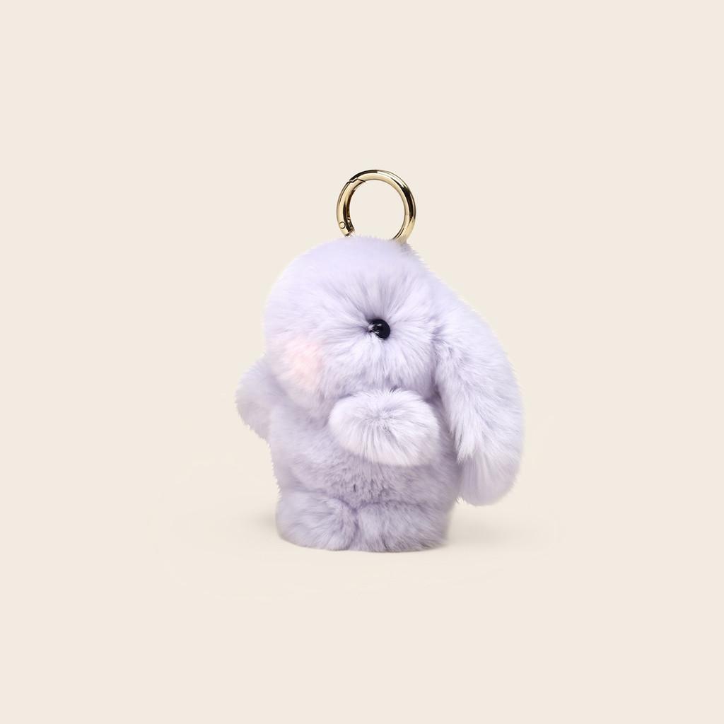 Bunny Keychain Plush With Flower Print For Bag Pendant Decoration Gift Kids