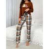Bear Pajamas Set for Women Autumn Winter New Sleepwear for Woman Leisure Pullover Long Sleeves Elastic Milk Silk Nightwear