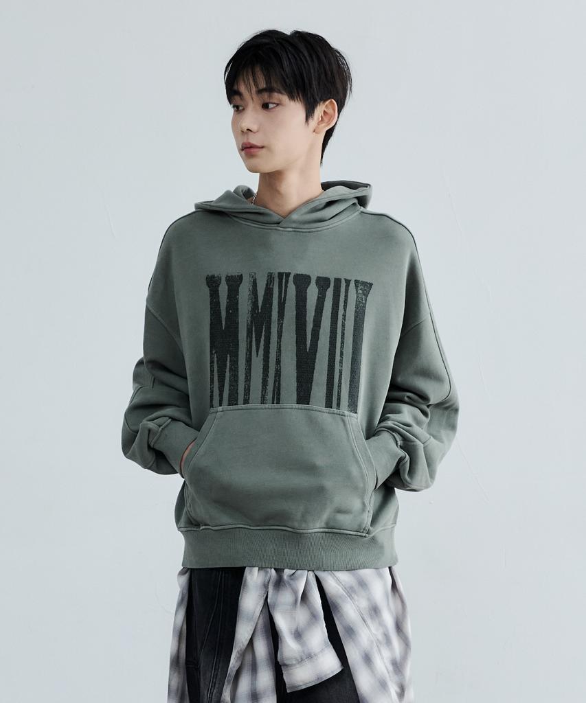 Mmxviii Vintage Hoodie Dusty Mint