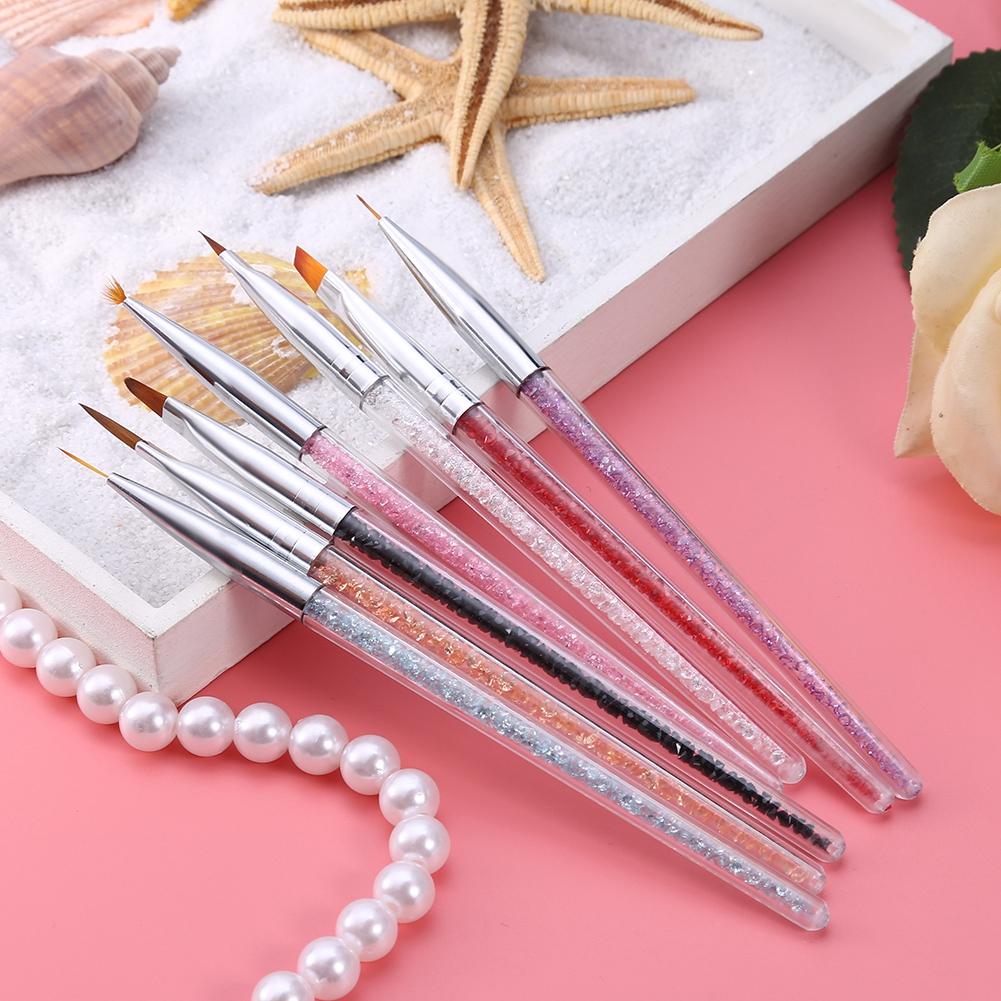 7pcs Nail Art Brush Set Nail Painting UV Gel Polish Extension Carving Liner Flower Drawing Pen