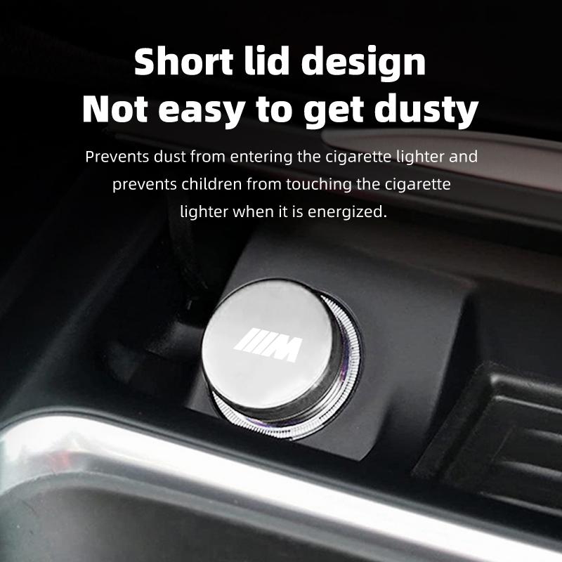 2025 Hot For BMW Metal Cigarette Lighter Button Cap Dustproof Cover Socket For BMW E46 E93 F10 F20 F30 F40 F15 F25 F26 F31 F49 F