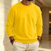 Heren Sweatshirt met Voering en Ronde Hals Casual Kleur Pullover