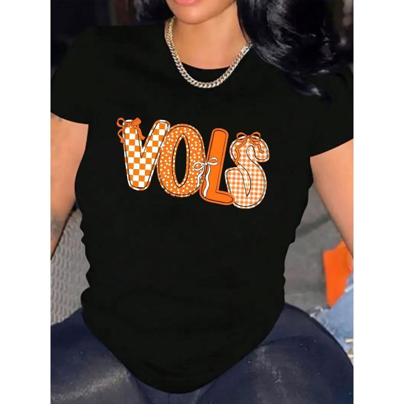 

Womens TShirt Comfortable Crew Neck Casual Cotton Blend ShortSleeves Soft Breathable Top Womenswear Tshirt Summer Spring Streetwear S чёрный