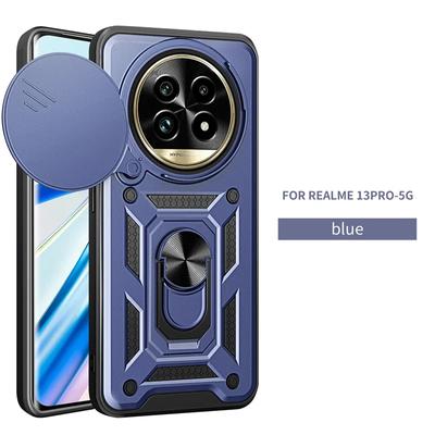 Pro Realme 13 Plus 5G Pouzdro Armor Nárazuvzdorný Zadní Kryt pro Oppo Realme 13+ 5G 13 Pro Plus Reno12Fs Magnetický Kroužek Držák Stojan Kryt
