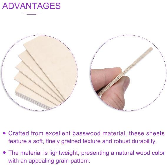 DMiotech 12 Pack 7 X 5 X 1/8 Inches 3mm Thick Wood Sheets Basswood Sheets Unfinished Plywood Squares Plywood for DIY Craft Laser Wood Burning Drawing