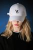 3D Monogram logo over fit ball cap White [VARZAR]