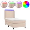 VidaXL Slat Bed Base with Mattress and LED, Upholstered Bed, Single Bed, Adult Bed for Interior Bedroom, 3139240