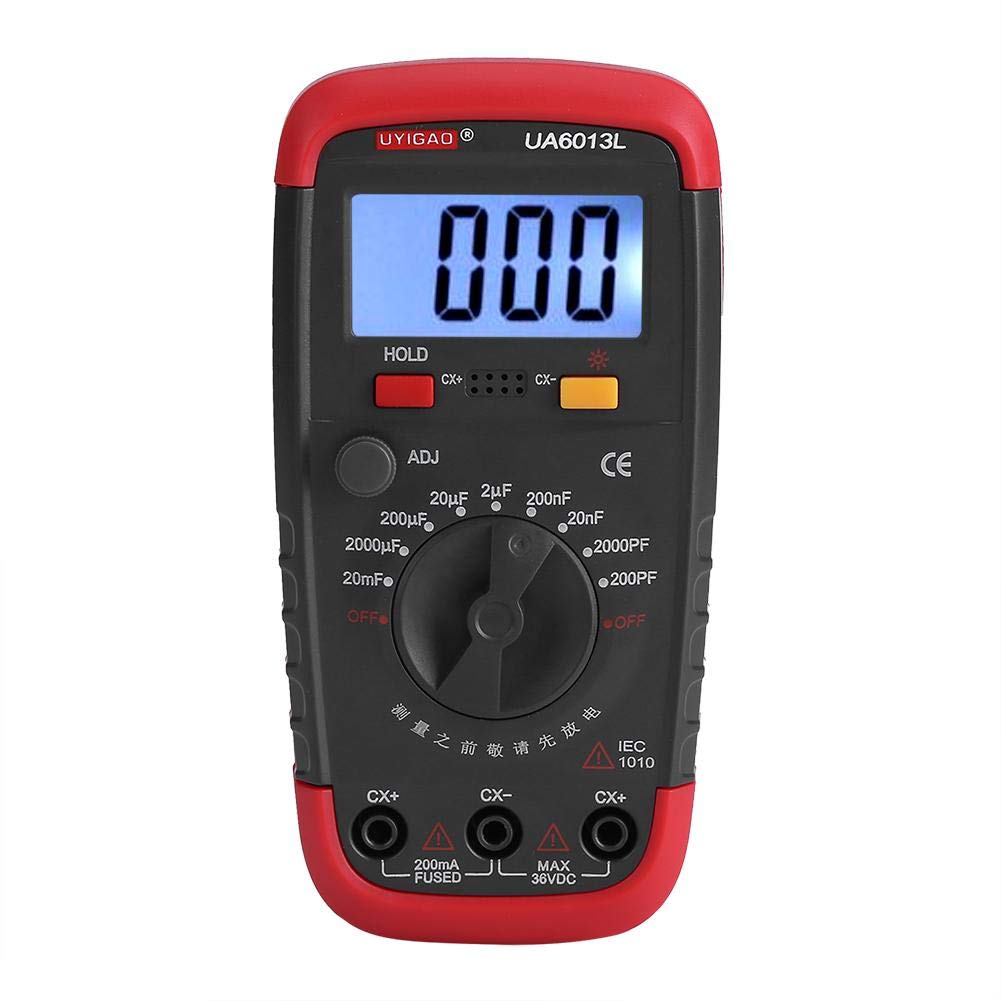 

Capacitance Digital Capacitor Meter Electronic Measuring LCD Suitable for Digital Capacitor Unknown Capacitor Matching Cable Capacitance and Easy to чорний