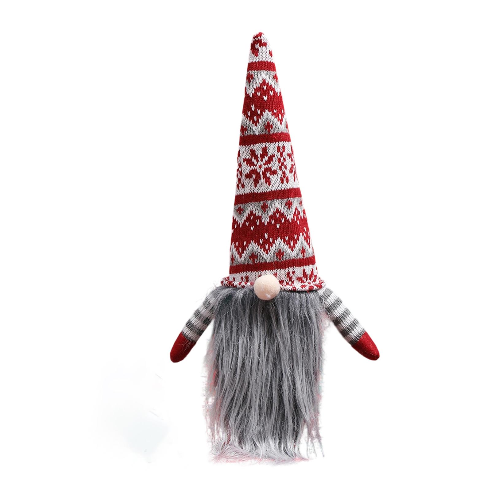 

Рождественская пробка для винной бутылки Вязаная шапка в европейском и американском стиле Чехол для винной бутылки Домашние праздничные украшения Оконное оформление для вечеринки One Size