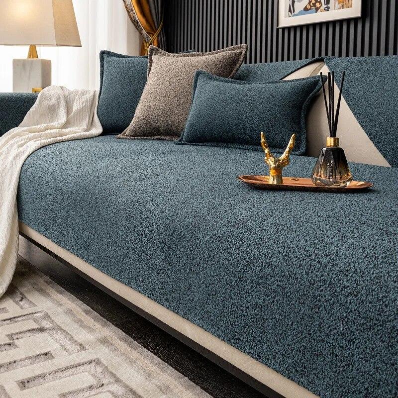 

Işık lüks kalınlaşmak kanepe kılıfı yumusak kaymaz Чехол Nordic koltuk l-şekilli kanepe yastığı havlu 1/2/3/4 koltuklu Mat kapakları 70x70cm 1pcs