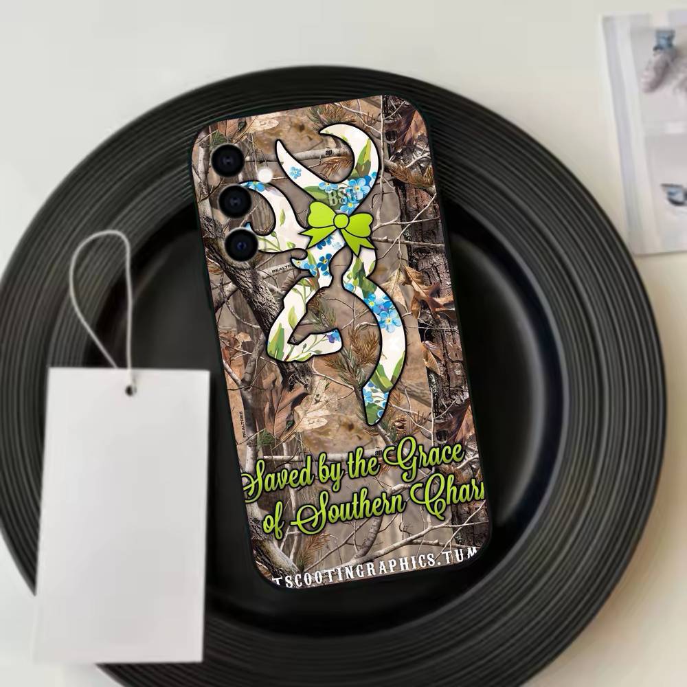 Cool B-BrowningS H-Huntings Deer Phone Case For Samsung Galaxy A73,A72,A71,A70,A53,A52,A51,Others Soft Black Cover