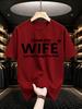 2026 New Pure Cotton Tshirt I Love My Wife She Bought It For Me Couple Fun Print Round Neck Short Sleeve Casual Top