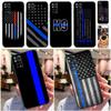 Police Thin Blue Line Flag Funda For Xiaomi Redmi Note 14 Pro 9 10 11 12 13 Pro 10S 11S 12S Redmi 10C 12C 13C 14C Case