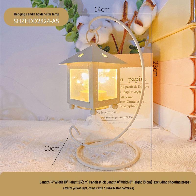 Candlestick Night Light: Bedside Table & Desktop Ornament for Atmosphere & Décor