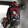 Oversized Vintage Demon Slayer Anime T Shirt Men Women Short Sleeve Tee Graphic Print Streetwear Casual Tops Summer Fashion Y2k
