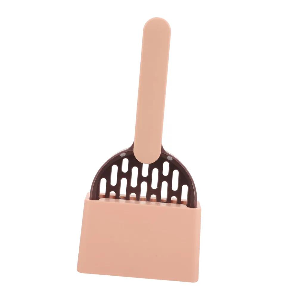 

Набір совочків для котячого туалету: Совок для котячого туалету з контрастними кольорами та довгою ручкою, повний набір для прибирання котячого туалету.