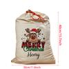 Custom Deer Christmas Bag Holiday Santa Sack Merry Xmas Eve Party Decor Santa Bag Drawstring Bags Party Decor Christmas Stocking