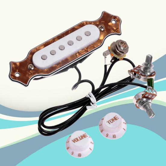 6-saitiger Single-Coil-Pickup Gitarren-Schallloch-Kabelbaum-Set mit Lautstärke- und Klangreglern