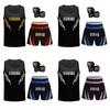 Muay Thai Gym Tops Kids Boxing Vest Boys Martial Arts Outfit Tank Top with Boxer Shorts Fight Grappling Costume Boxer Gloves