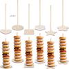 Holz Donut Ständer Display Rack für Desserts Dim Sum Brot Verkauf Geburtstag Hochzeit Party Tischdekoration