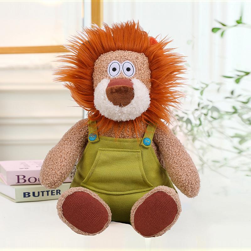 Cute Jungle Brothers Turn Into Doll Plush Toy Fox Puppy Skin Shell for Children Throw Pillow