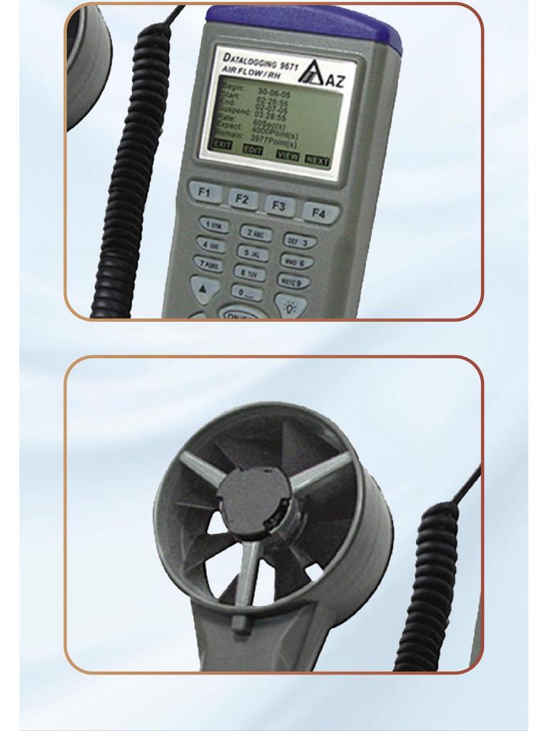 Hengxin AZ9671 Handheld Digital Anemometer & Temperature Humidity Recorder