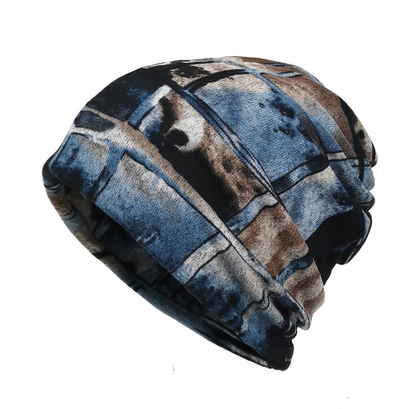 Vintage Style Pullover Cap With Printed Design For Casual Winter Outfits