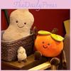 Adorable Cartoon Style Plush Persimmon And Peanut Pillow Soft Toy For Home Decoration