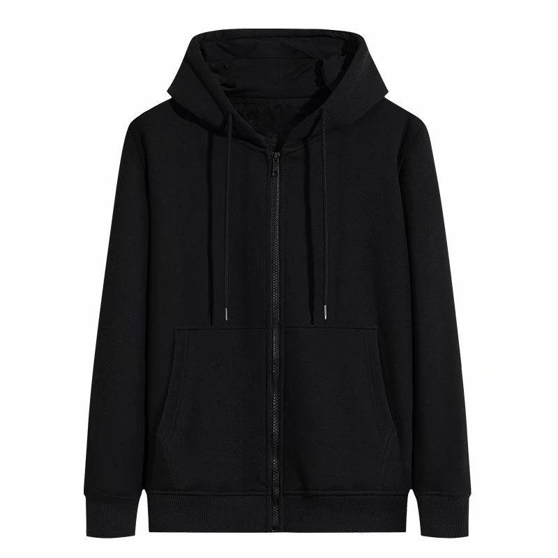 Men's Spring and Autumn Thin Loose Cardigan Sweatshirt Large Size Hooded Zipper Jacket
