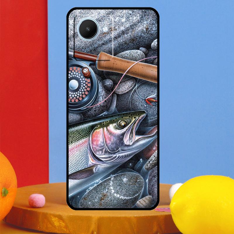 Vintage Trout Fishing For Realme 14 Pro Plus 10 11 12 13 15 Pro C67 C65 C63 C61 C55 C53 C51 C71 C75 GT7 Pro Case