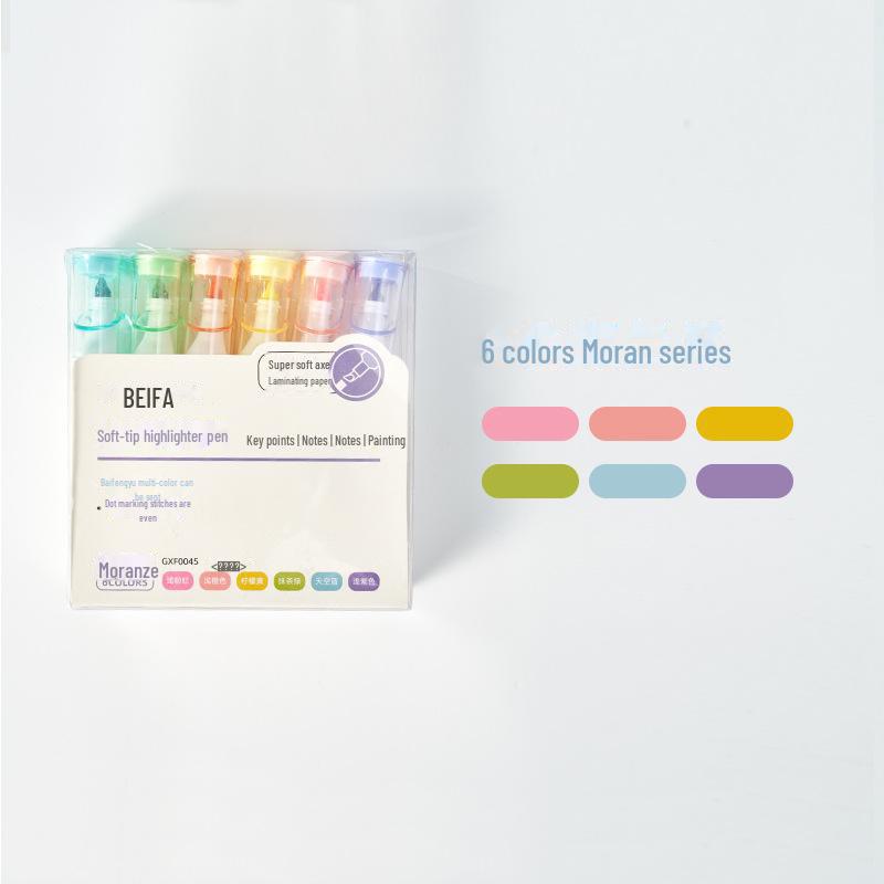 

Флуоресцентный маркер Beifa с мягкой головкой - Morandi Colors, горячая распродажа Chisel Tip