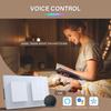 BSEED Wifi Light Switches Smart Dimmable Switches Tuya Smart Life App Control Plus EU Sockets USB Type-c Without Wifi White