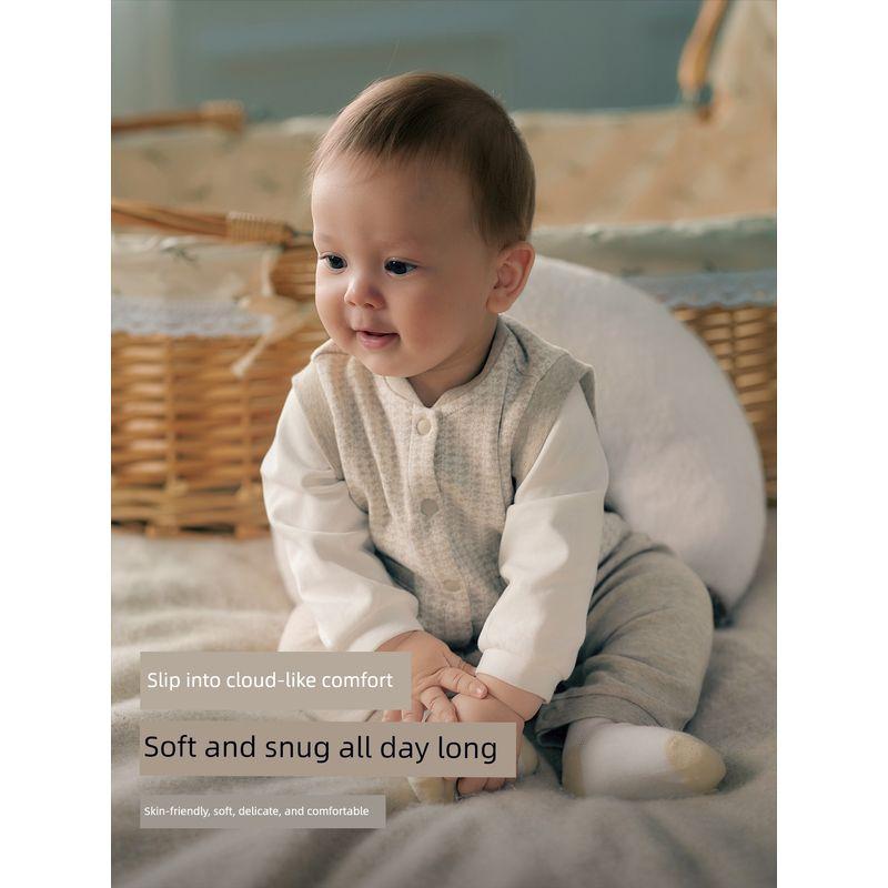 David Bella Newborn Romper 2026 Spring New Style Baby Boy Class a Infant Jumpsuit Faux Two-Piece Romper