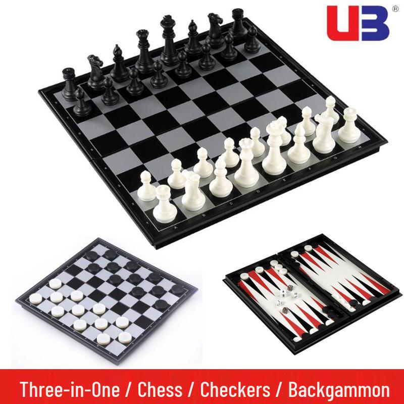 UB AIA Magnetic 3-in-1 Chess/Checkers/Backgammon Large Set 36*18*4.5cm - 1.25kg