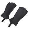 Lther Legs Cover Half Chap, 1 Pair Windproofing Leg Warmers   for Horse Riding, Zip Up Equestrian Protective Guard Bikers Gaiters for Adult