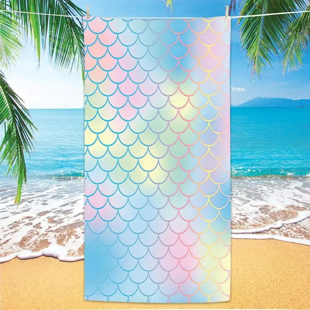 Sand Free Quick-dry Microfiber Bath Towels Tropical Plants Printed Beach Towel Portable Swimming Towels Blanket Beach Cover Up