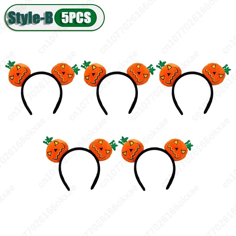 1-20PCS Halloween Funny Hair Bands Cos Pumpkin Headband Headwear Girl Prank Hair Clip Cute Elf Hair Clip Decoration
