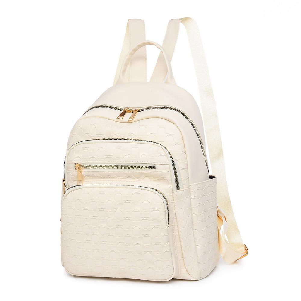 Simple and Versatile Backpack Large Capacity Casual Retro Backpack Multifunctional Shoulder Bag Women's Soft Leather Backpack