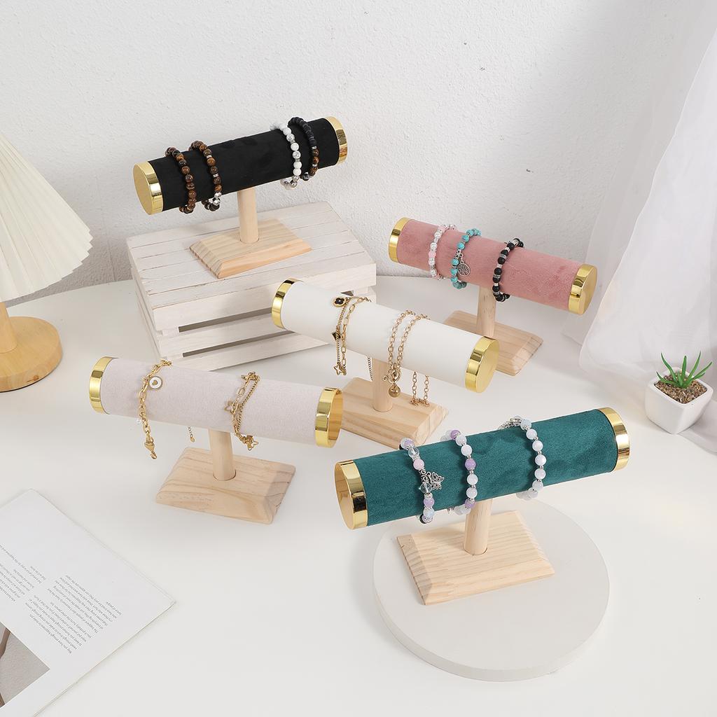 Stojan na náramky na šperky Vertikální T-tyč Věžový organizér na gumičky do vlasů Domácí organizace Scrunchies Stolní vitrína