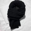 Couple Winter Scarf Warm Thick Knitted Long Scarf Solid Color Soft Large Wrap Outdoor Indoor Cold Weather Neck Warmer