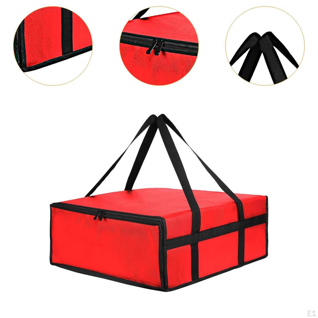 Delivery Pizza Insulation Bag Warmer Carrying Case Easy to Clean with Double Handles Heavy