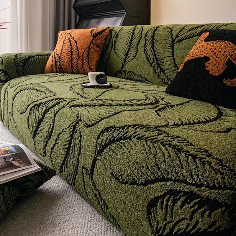 

New Red Festive Sofa Cover for Autumn and Winter Thickened Plush Sofa Cover with A High End Feel All Inclusive Universal Set 70-90cm]