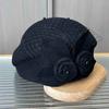 Ladies autumn and winter woolen bud hat elegant mesh flower three-dimensional stewardess hat British retro styling fashion hat